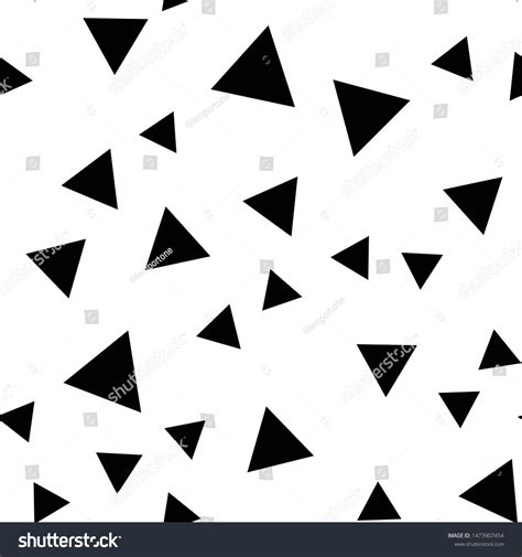 Triangles Seamless Pattern Random Triangle Elements Stock Vector