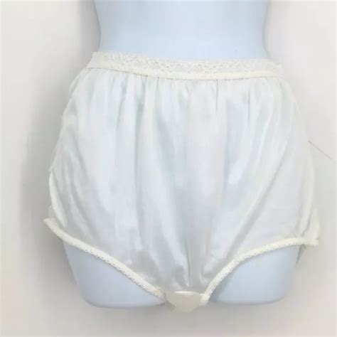 vintage white semi sheer granny panties full brief nylon panty size 8 xl 24 95 picclick