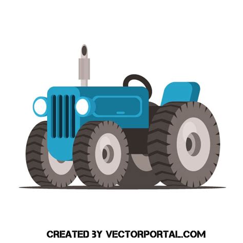 Blue Tractorai Royalty Free Stock Svg Vector And Clip Art