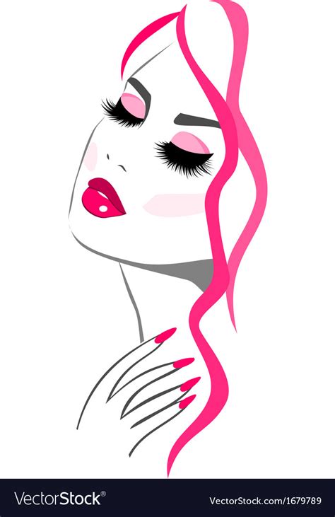 Pink Beauty Makeup Icon Royalty Free Vector Image