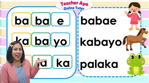 Magsanay At Matutong Bumasa Tagalog Reading Lesson Teacher Aya