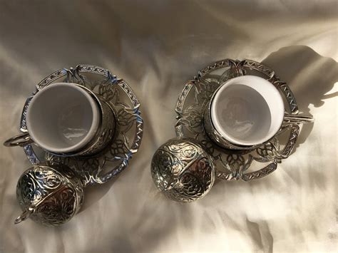 Set Of Two Authentic Espresso Coffee Cup Set Ottoman Turkish Etsy