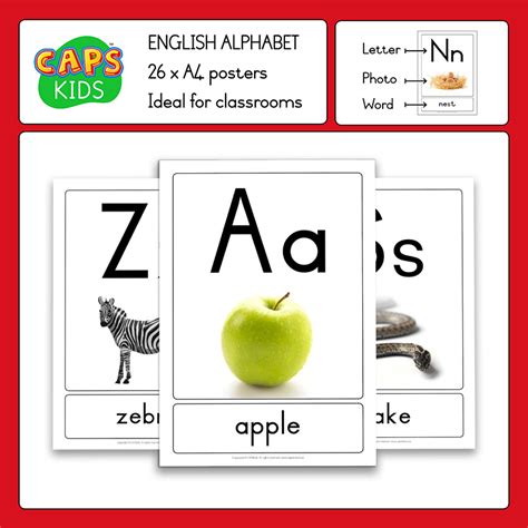 In a city known as a hub for . 26 x A4 Posters - English alphabet with words (PDF) - Teacha!