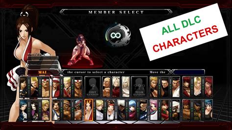 The King Of Fighters Xiii All Dlc Characters Select [1080p 60fps] Youtube