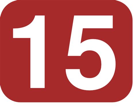 Brown Rounded Rectangle With Number 15 Clip Art At Vector