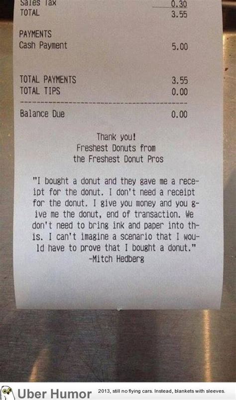Donut Receipts Funny Pictures Quotes Pics Photos