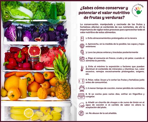 Consejos Para Conservar Y Potenciar El Valor Nutritivo De Frutas Y Verduras Gastronom A C A