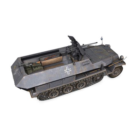 Sdkfz Ausf C Hanomag Half Track Pd D Model Flatpyramid