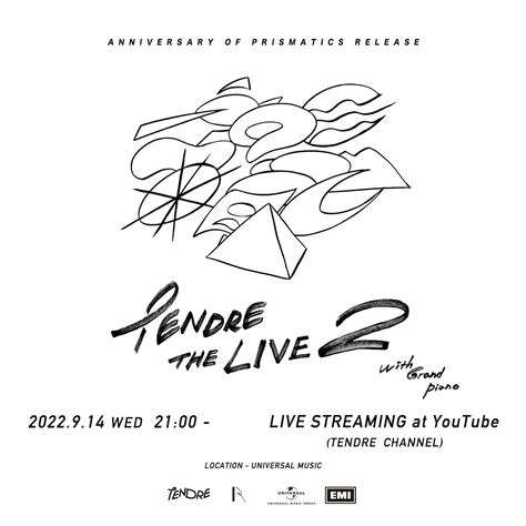 Tendre、2ndアルバム『prismatics』発売！本日youtube生配信live「tendre The Live 2 With