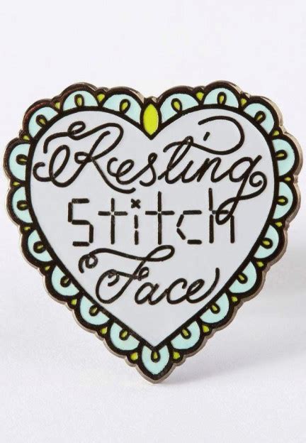 Punky Pins Resting Stitch Face Pin Impericon Uk