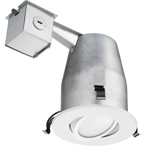 Lithonia Lighting 4 In Matte White Recessed Led Gimbal