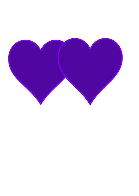 Double Lined Purple Hearts Clip Art At Vector Clip Art