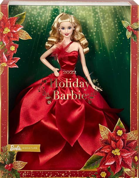 Mattel Hby Barbie Signature Holiday Barbie Doll Blonde Hair Walmart Com