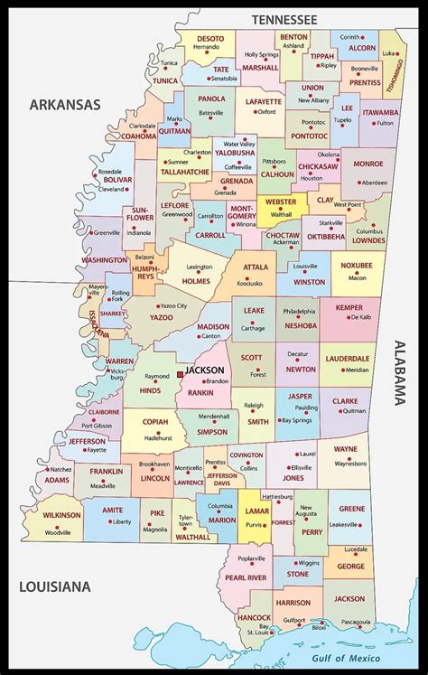 Mississippi County Map County Map With Cities