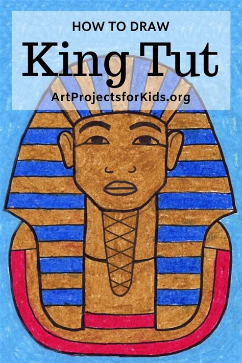 Easy How To Draw King Tut Tutorial And King Tut Coloring Page King