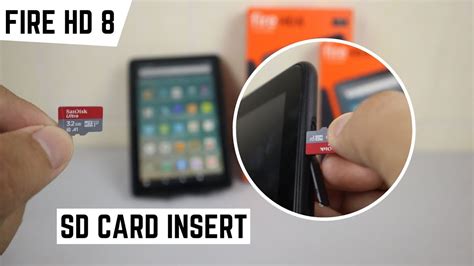How To Insert Micro Sd Card In Amazon Fire Hd 8 Tablet Youtube