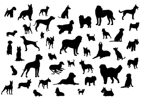 Dog Silhouettes 93533 Vector Art At Vecteezy