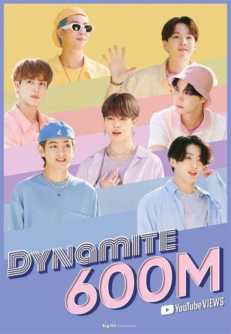 Bts Dynamite Music Video Tops 600m Youtube Views