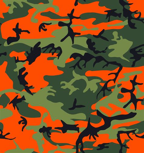 4.5 out of 5 stars. Public Domain Clip Art Image | Camo Print - Hunter Orange | ID: 13945907429372 ...