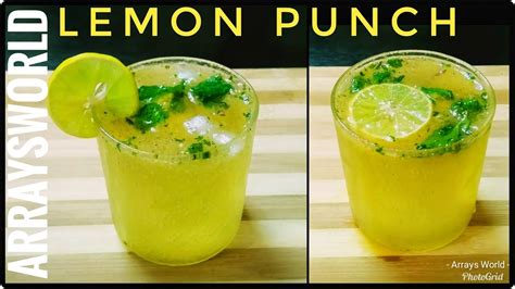 Lemon Punch Summer Refreshing Drink Lemon Punch Masala Lime Punch