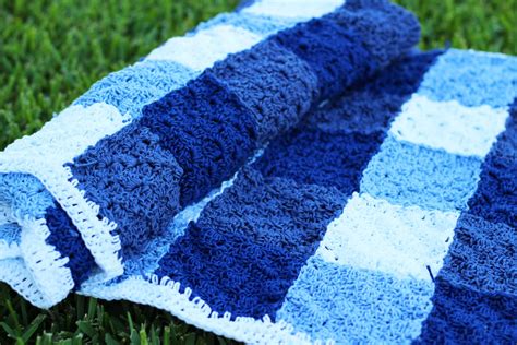 Crochet Gingham Picnic Blanket Sewrella