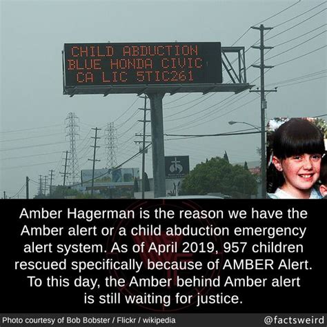 The suspect abandoned the car just a few blocks. Amber Hagerman is the reason we have the Amber alert or a child abduction emergency alert system ...