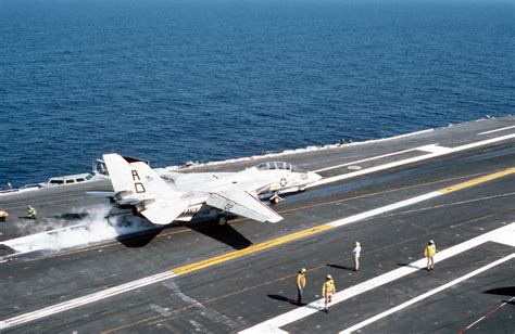 A Fighter Squadron 101 Vf 101 F 14a Tomcat Aircraft Is Launched