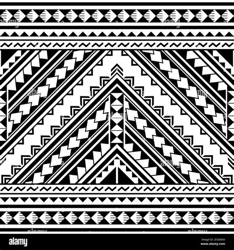 Polynesian Geometric Seamless Vector Pattern Hawaiian Tribal Cool