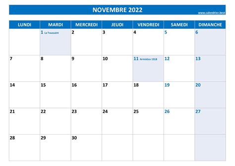 Calendrier Novembre 2022 Novembre 2023 Calendrier Mensuel 2022 Photos
