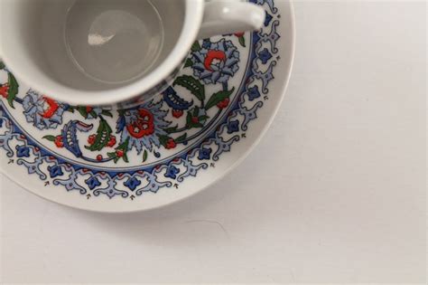 K Tahya Porselen Turkish Coffee Demitasse Cup Espresso Cup Etsy