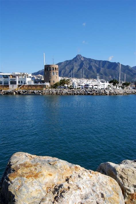 Harbour Entrance Puerto Banus Marbella Spain Stock Photo Image Of