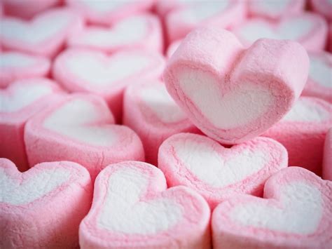 Premium Photo Pink Heart Shape Marshmallow For Valentines Background