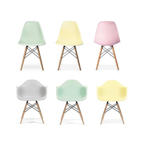 Eames Style Dining Chairs In Soft Pastel Colours Fresh Design Blog