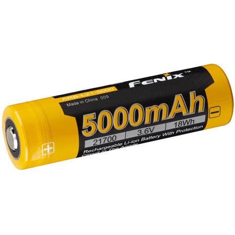 Fenix Flashlight 21700 Rechargeable Li Ion Battery Arb L21 5000