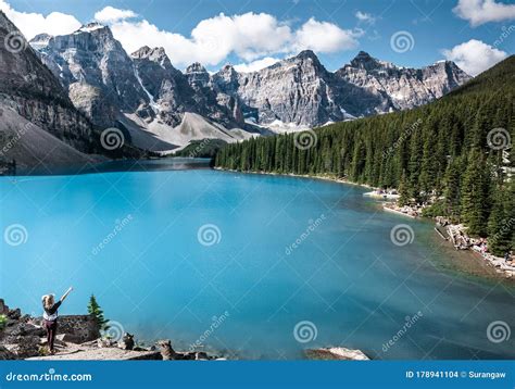 Beautiful Moraine Lake In Banff National Park Alberta Canada