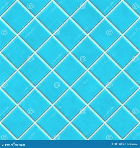 Seamless Blue Tiles Texture Background Stock Illustration