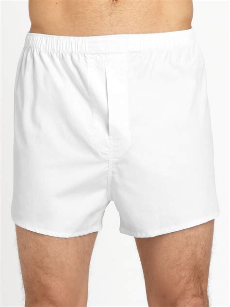 Saks Fifth Avenue Men Collection Trimcut Boxers In White For Men Lyst