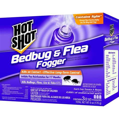 Hot Shot Bed Bug And Flea Killer Oz Aerosol Fogger Pack Hg