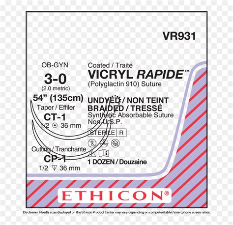 5 0 Vicryl Rapide Suture Hd Png Download Vhv