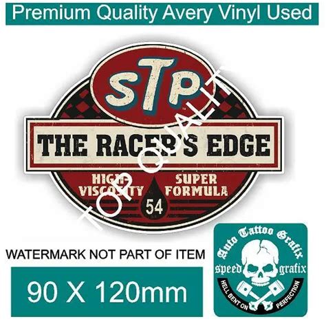 Vintage Stp Racers Edge Decal Sticker Vintage Americana Garage Hot Rod