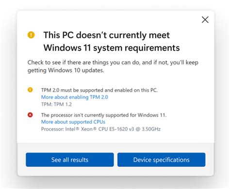update on windows 11 minimum system requirements and the pc health check app