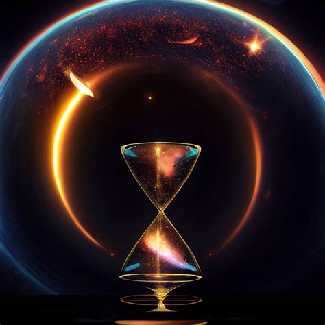 Hourglass Floating In Space Hourglass Filled With Spiral Galaxies