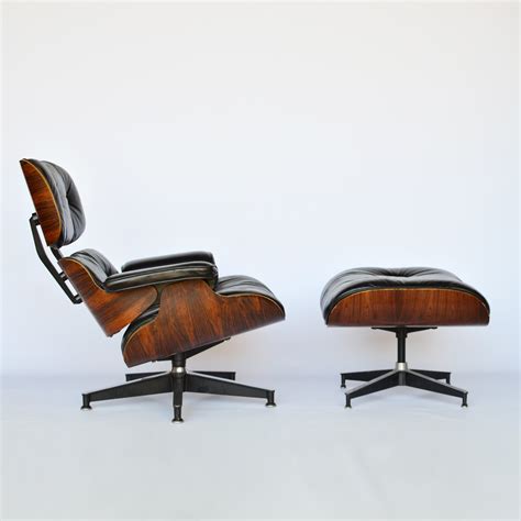 Eames Lounge Chair And Ottoman By Herman Miller In Rosewood And Black