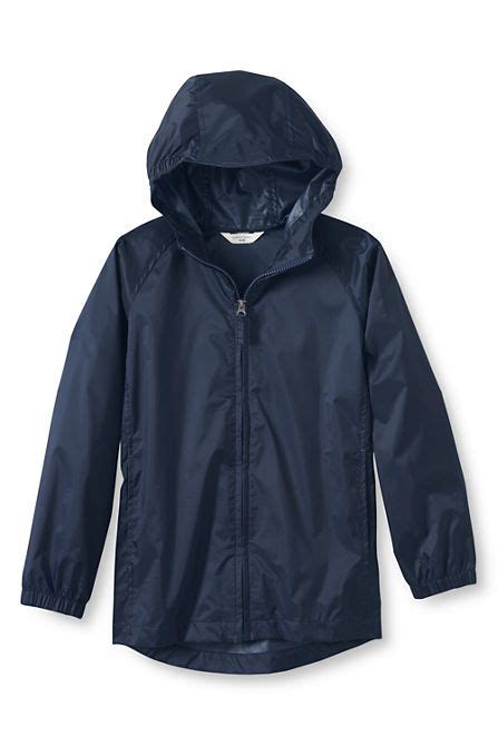 School Uniform Packable Rain Jacket From Lands End Packable Rain