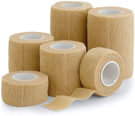 6 Pack Self Adherent Cohesive Tape 1” 2 3 X 5 Yards Combo Pack