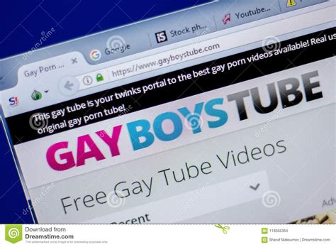 Riazan Russie Juin Page D Accueil De Site Web De GaybabesTube Sur L Affichage Du PC
