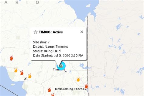 Still 7 Hectares Forest Fire Being Held My Timmins Now