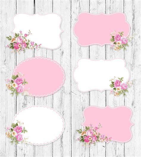 Shabby Chic Labels Shabby Chic Frames Floral Shabby Chic Etsy