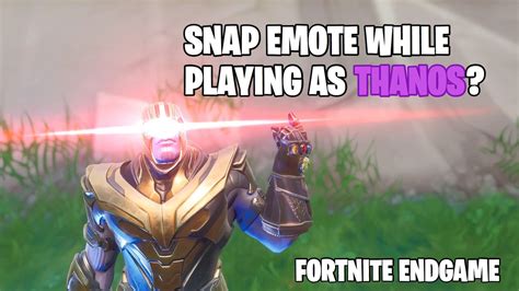 Using The Snap Emote As Thanos Fortnite Endgame Youtube