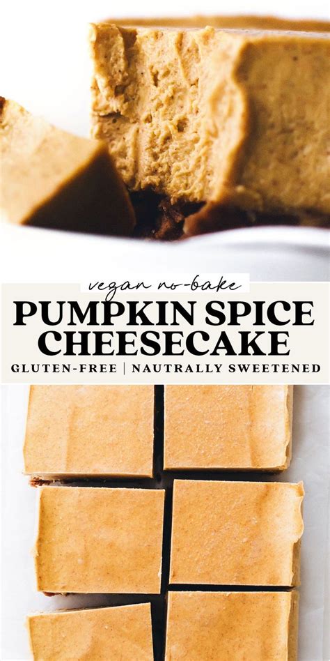 No Bake Medjool Date Pumpkin Cheesecake Bars Vegan Paleo Recipe